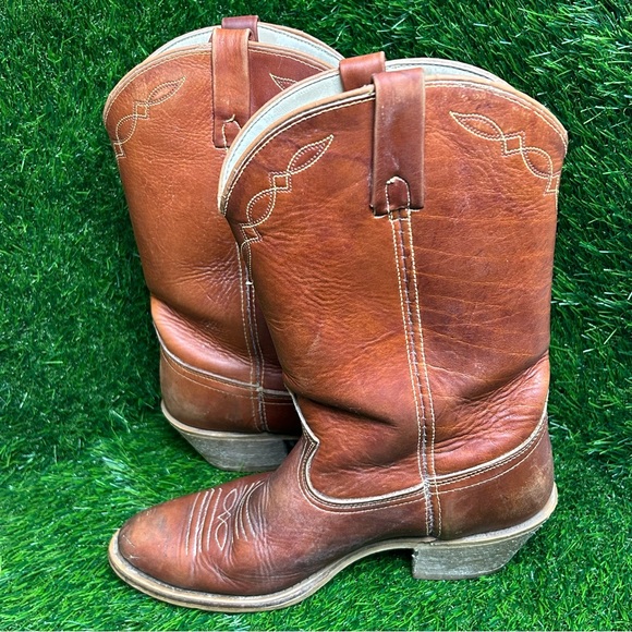 ACME Brown Western Cowboy Boots - Picture 9 of 10